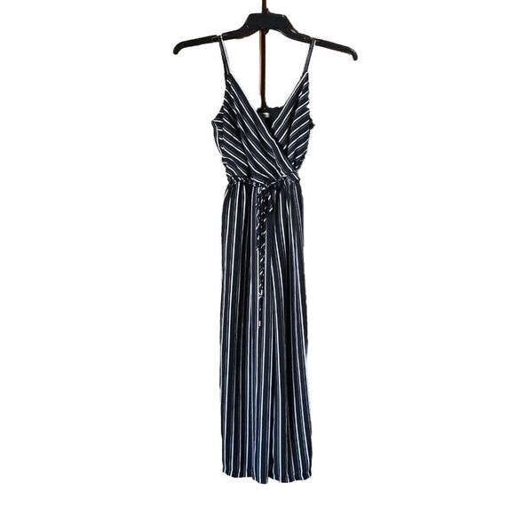 Y2K Lily Star Striped Sleeveless Slit Wide-Leg Jumpsuit - S - Picture 1 of 16